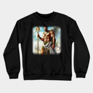 Painting of a Greek god Crewneck Sweatshirt